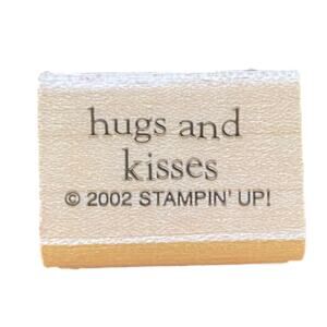 Stampin' Up 2002 Mini Hugs And Kisses Rubber Stamp